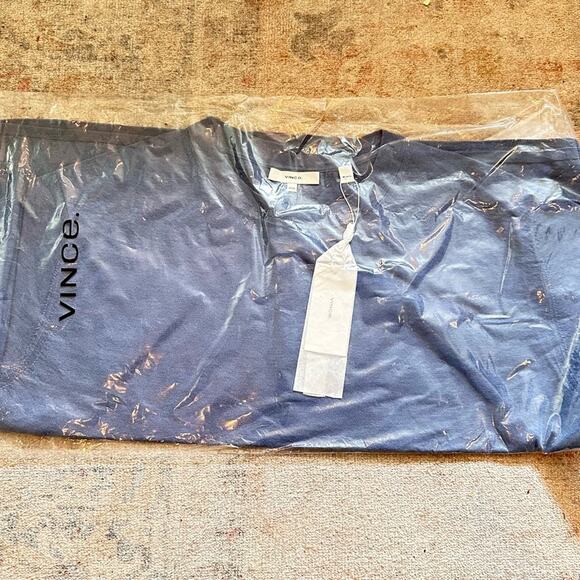 Vince Short Sleeve Wool and Cashmere Blend Sweater Blue 3X NWT - Picture 4 of 6